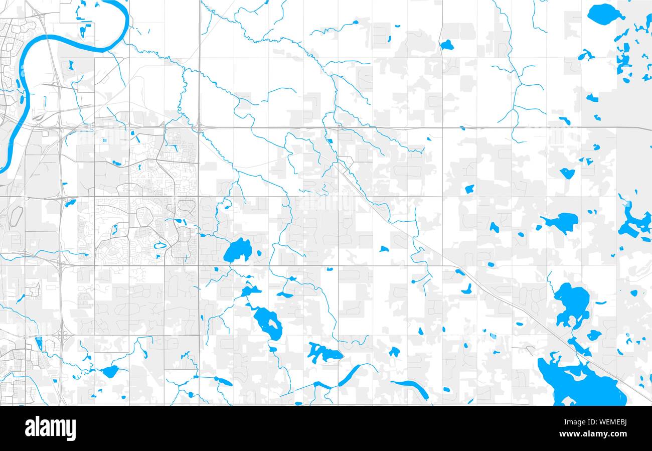 Détaillée riche région carte des vecteurs Strathcona County, Alberta, Canada. Modèle de carte pour la décoration. Illustration de Vecteur