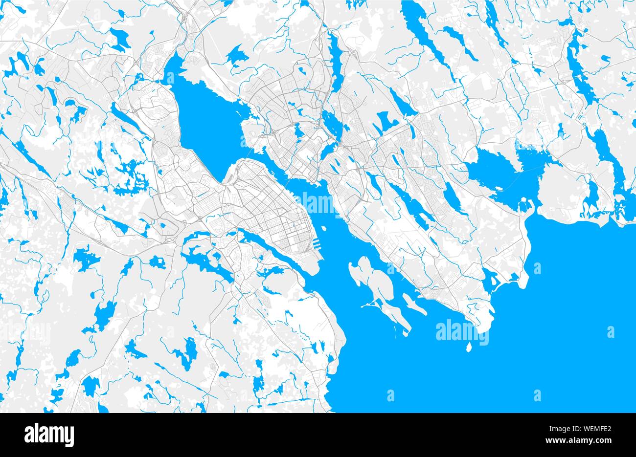 Détaillée riche carte de la zone de vecteur de Halifax, Nouvelle-Écosse, Canada. Modèle de carte pour la décoration. Illustration de Vecteur