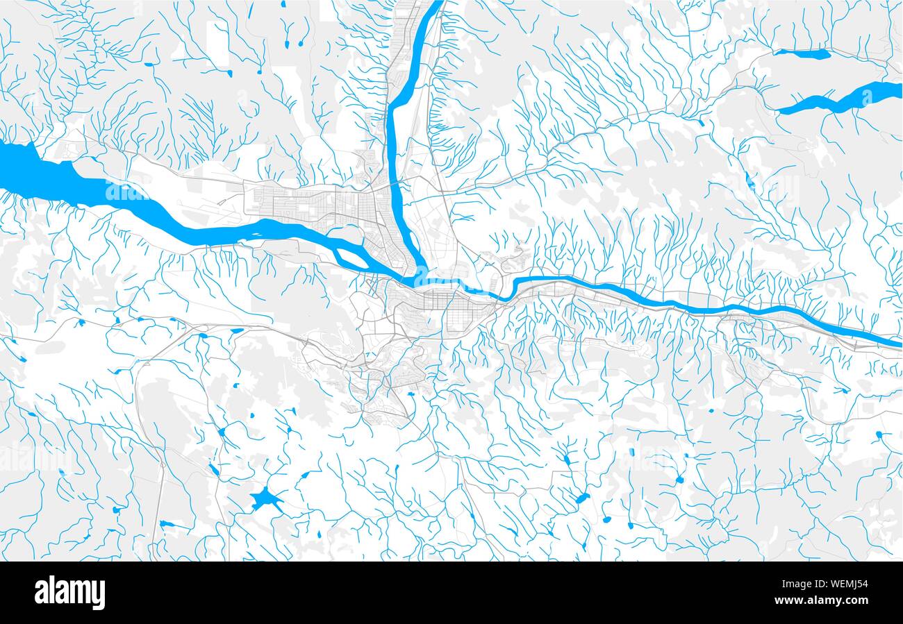 Détaillée riche région carte des vecteurs Kamloops, British Columbia, Canada. Modèle de carte pour la décoration. Illustration de Vecteur
