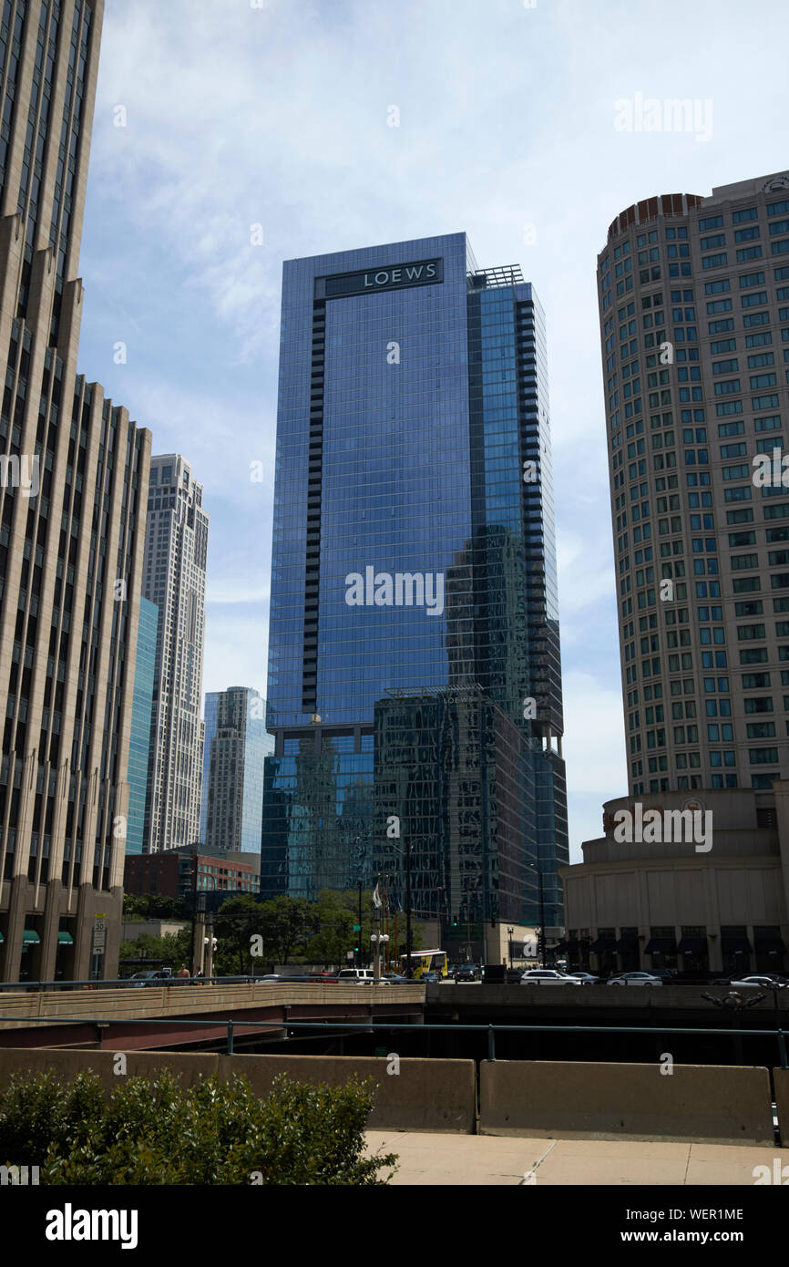 Loews Hotel Chicago Downtown streeterville Chicago Illinois Etats-Unis d'Amérique Banque D'Images