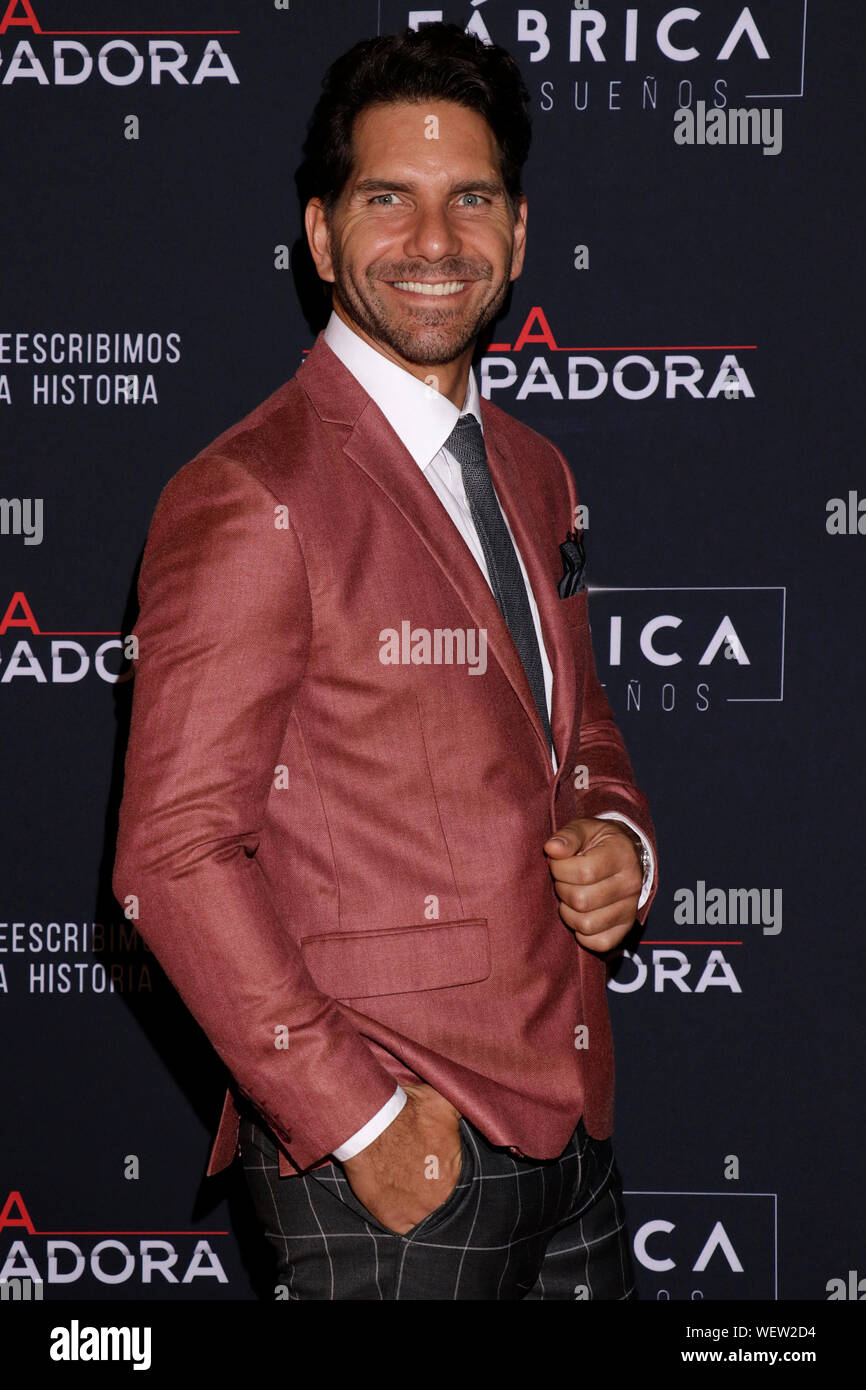 Ciudad de México. (29/08/2019). Presentación de la telenovela', 'La Usurpadora producida por Carmen Armendáriz, en el Club de Banqueros de México. Banque D'Images