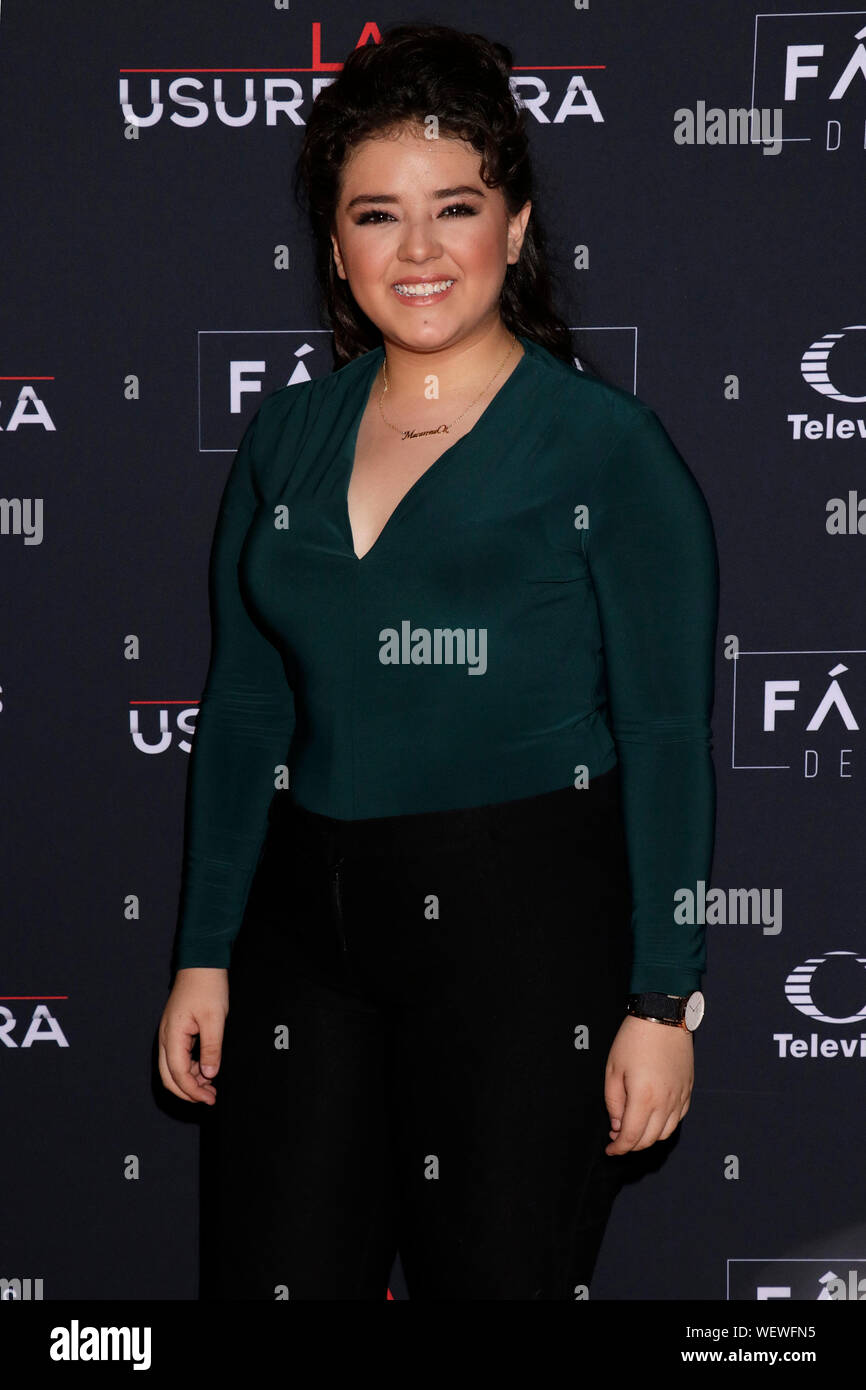 Ciudad de México. (29/08/2019). Presentación de la telenovela', 'La Usurpadora producida por Carmen Armendáriz, en el Club de Banqueros de México. Banque D'Images