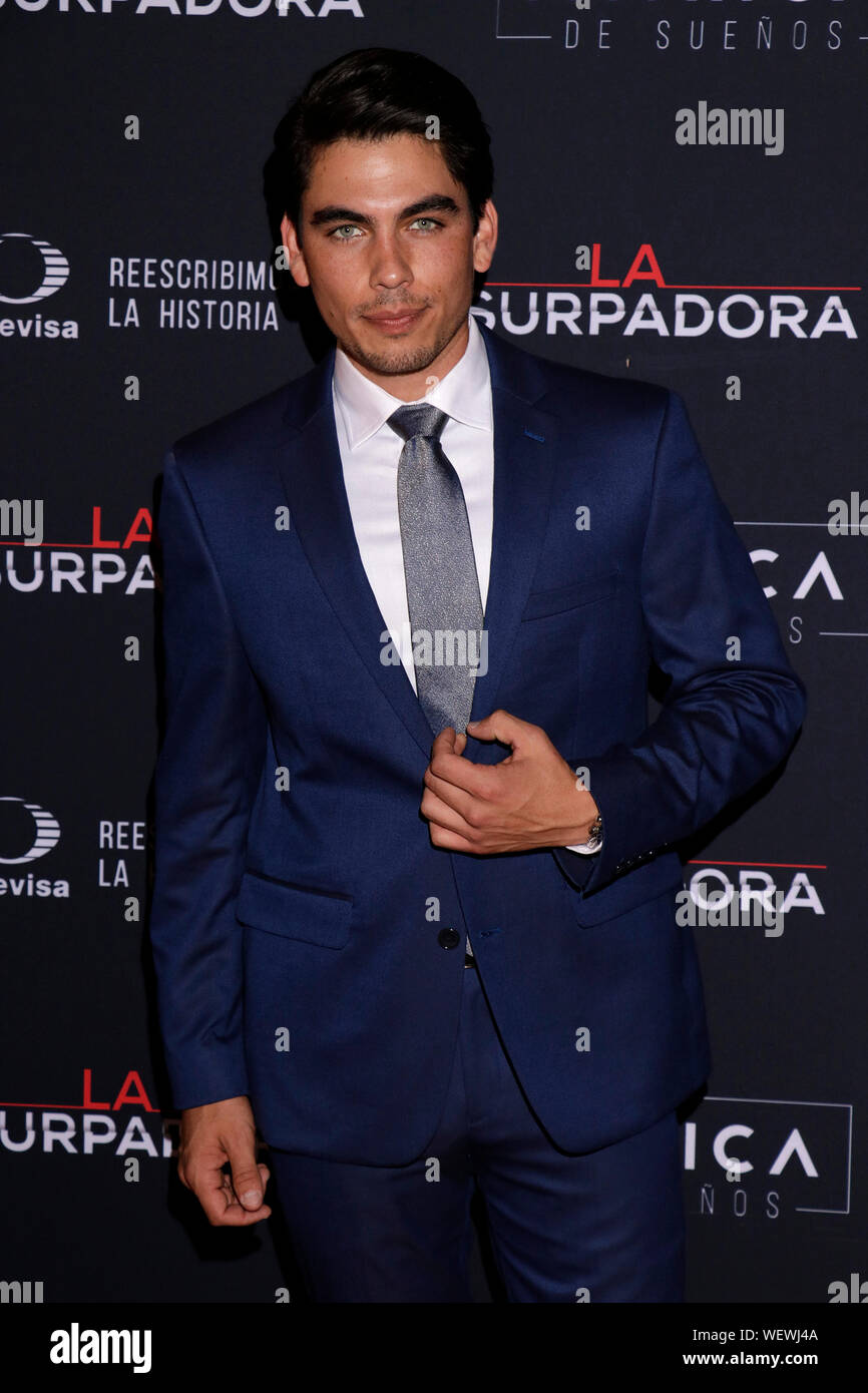 Ciudad de México. (29/08/2019). Presentación de la telenovela', 'La Usurpadora producida por Carmen Armendáriz, en el Club de Banqueros de México. Banque D'Images