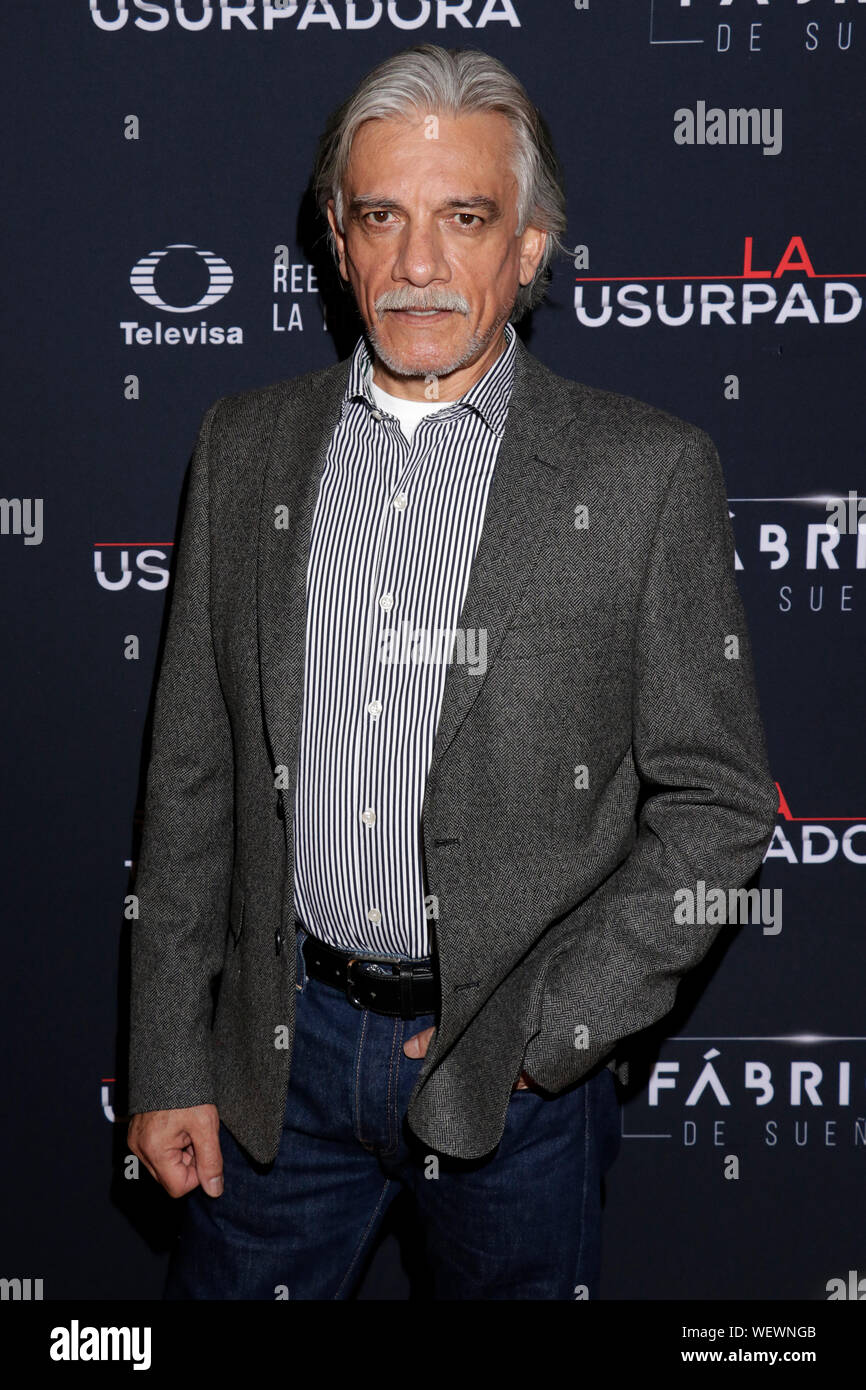 Ciudad de México. (29/08/2019). Presentación de la telenovela', 'La Usurpadora producida por Carmen Armendáriz, en el Club de Banqueros de México. Banque D'Images