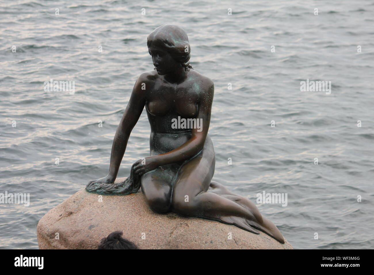 Scullpture bronze danois mermaid historique Banque D'Images