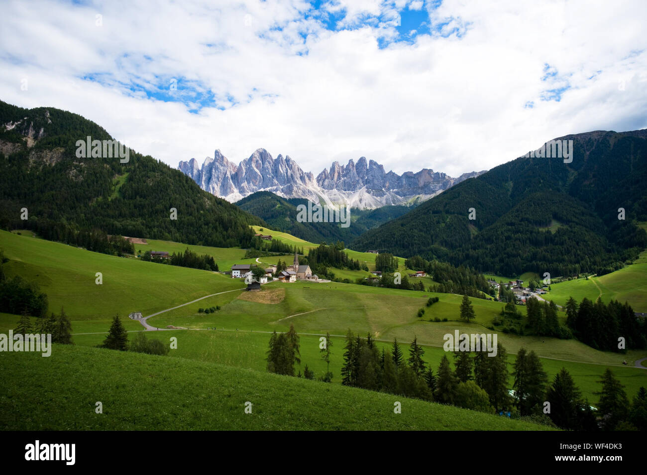 Santa Maddalena, Val Di Funes, Montagnes des Dolomites, Tyrol, Alpes, Italie Banque D'Images