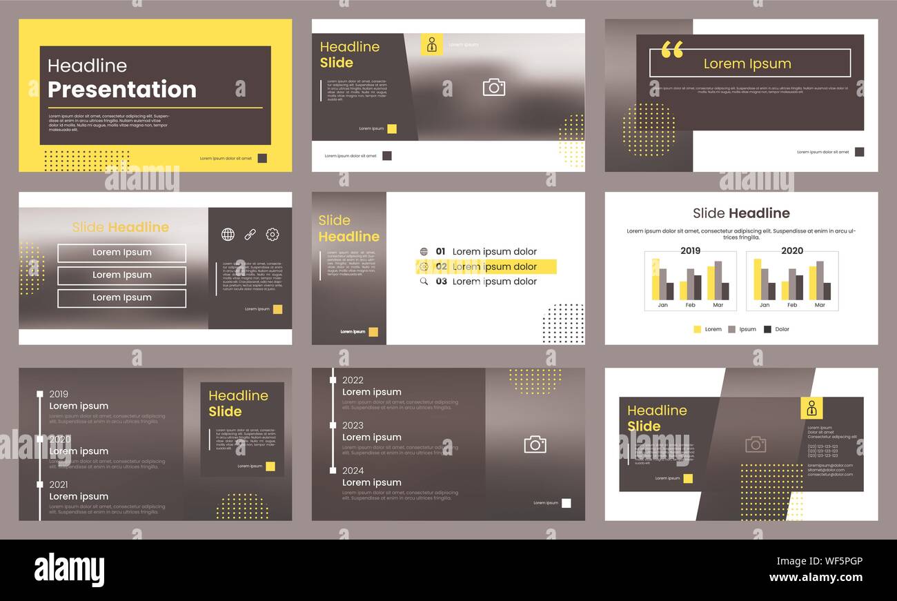 Modèle de présentation de jaune et blanc. Infographic template vecteur. Peut utiliser pour la présentation mise en page, brochure, dépliant, brochure, rapport, etc. Illustration de Vecteur