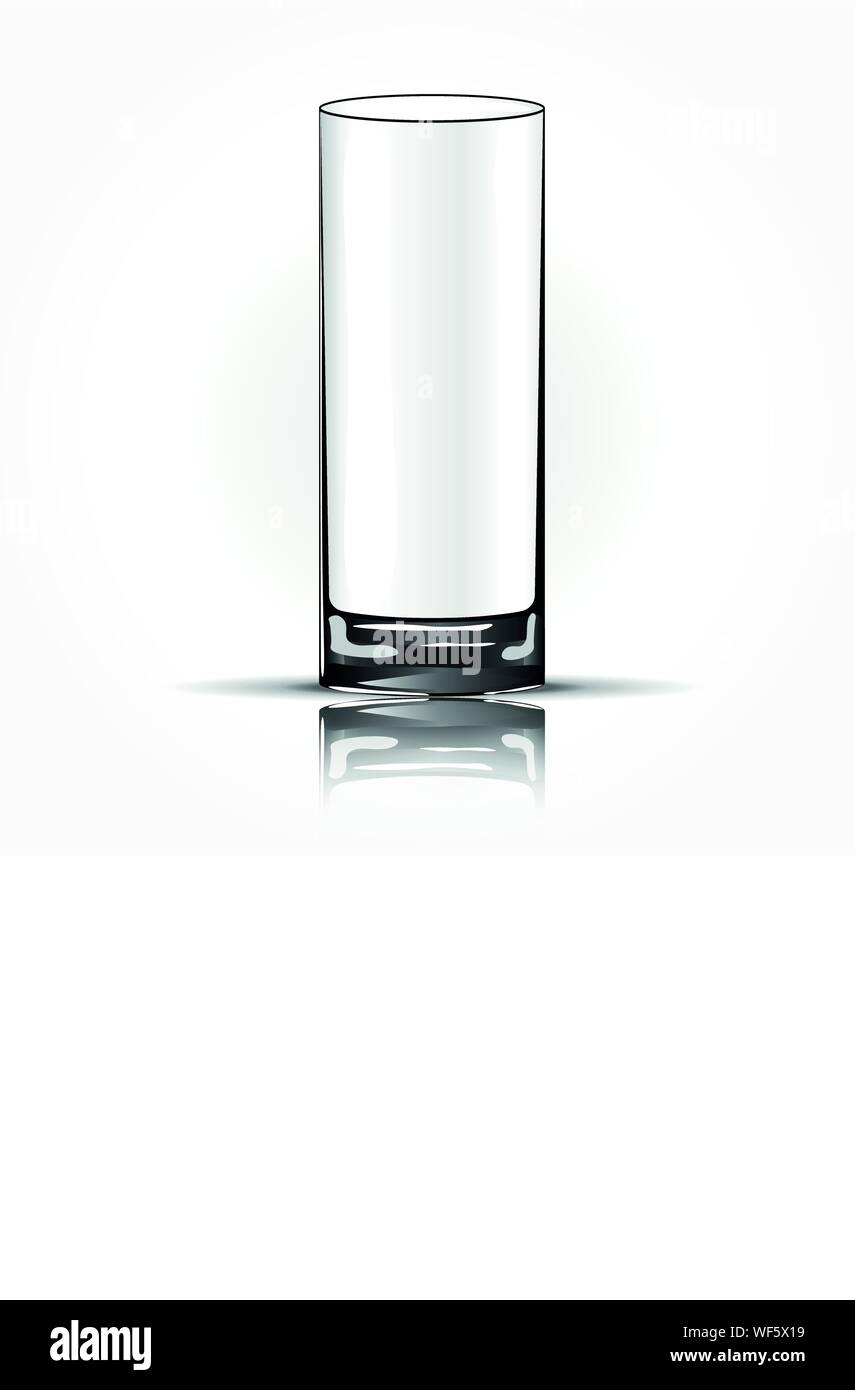 Coupe verre potable vide, isolé. Vector illustration. Illustration de Vecteur