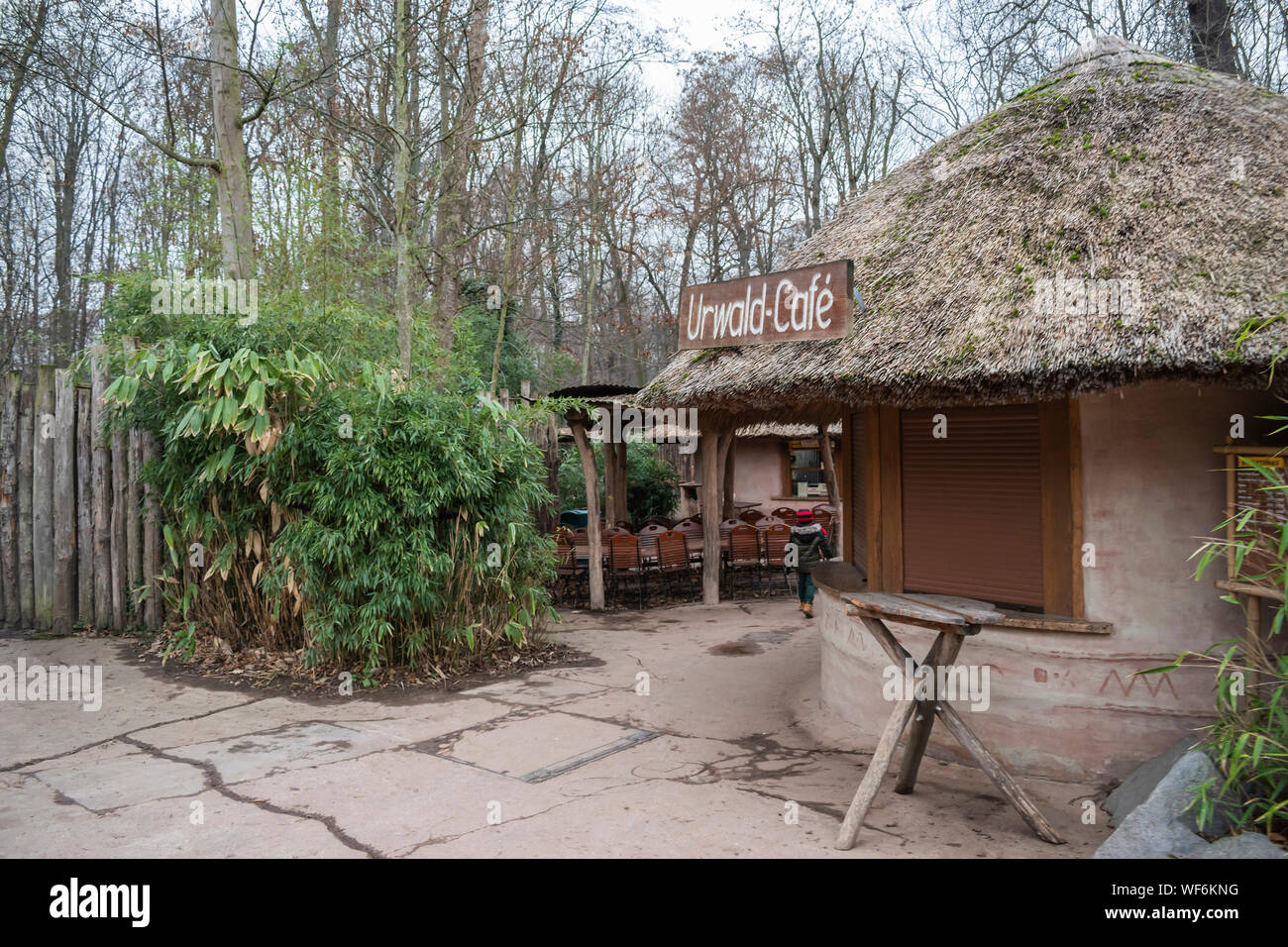 Leipzig, Allemagne - Décembre 2018 : avis de section africaine dans le zoo de Leipzig Banque D'Images