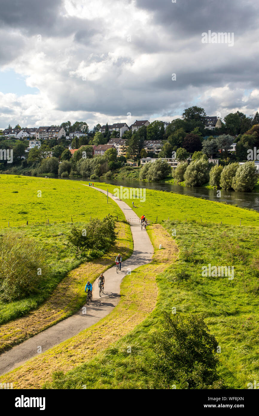 Près de la Ruhr Hattingen, Ruhr Cycle Path, Banque D'Images