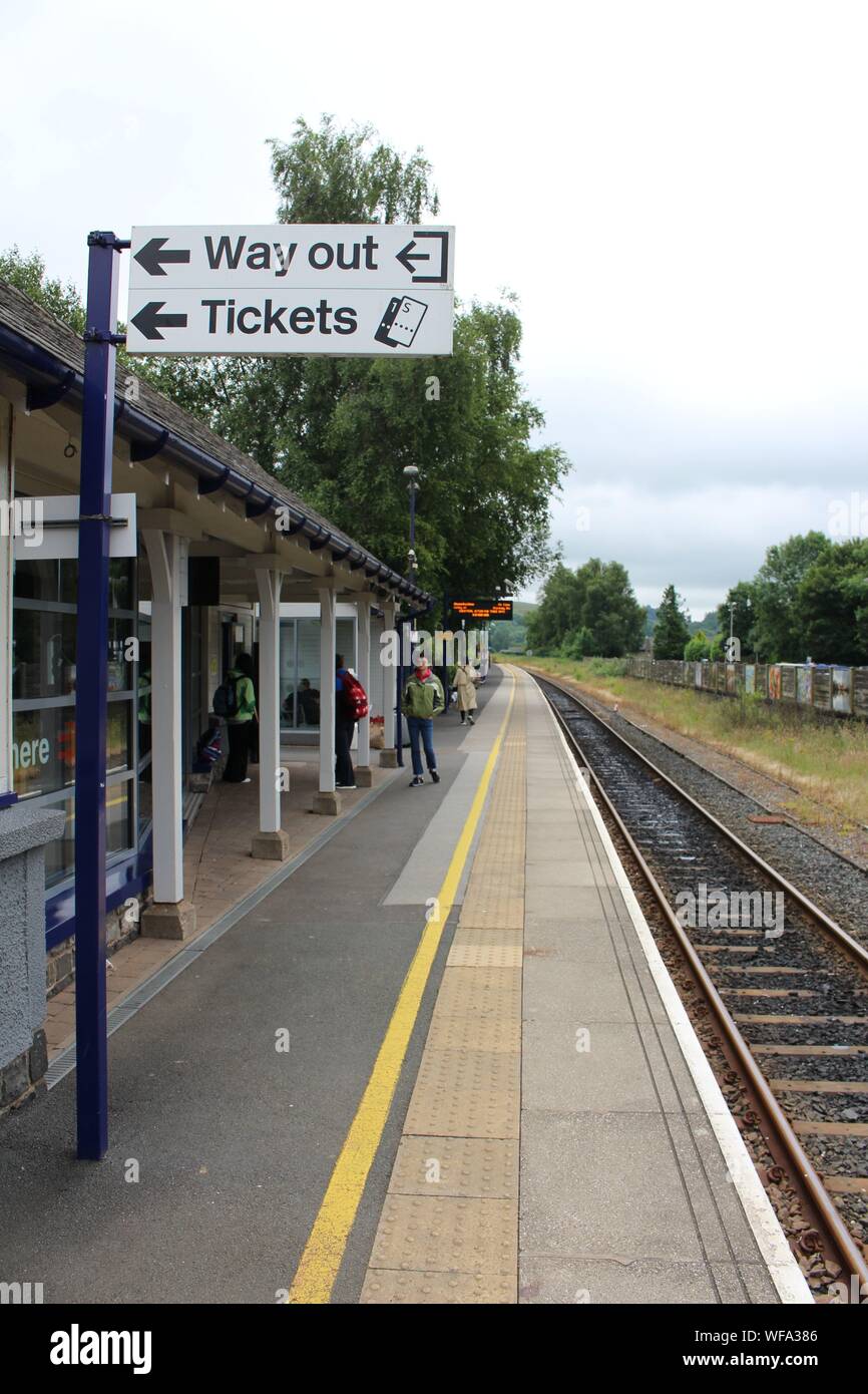 La gare de Windermere, Lake District Banque D'Images