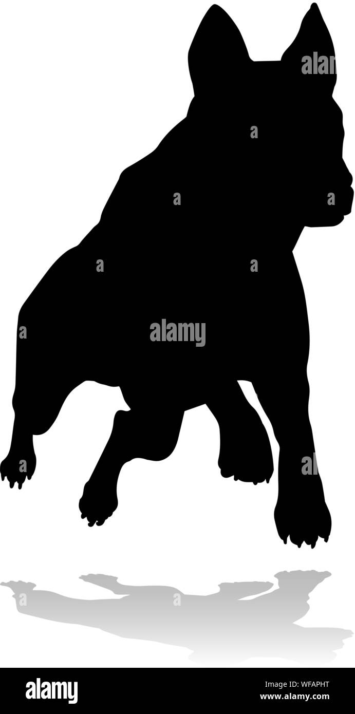 Silhouette chien Animal de compagnie Illustration de Vecteur