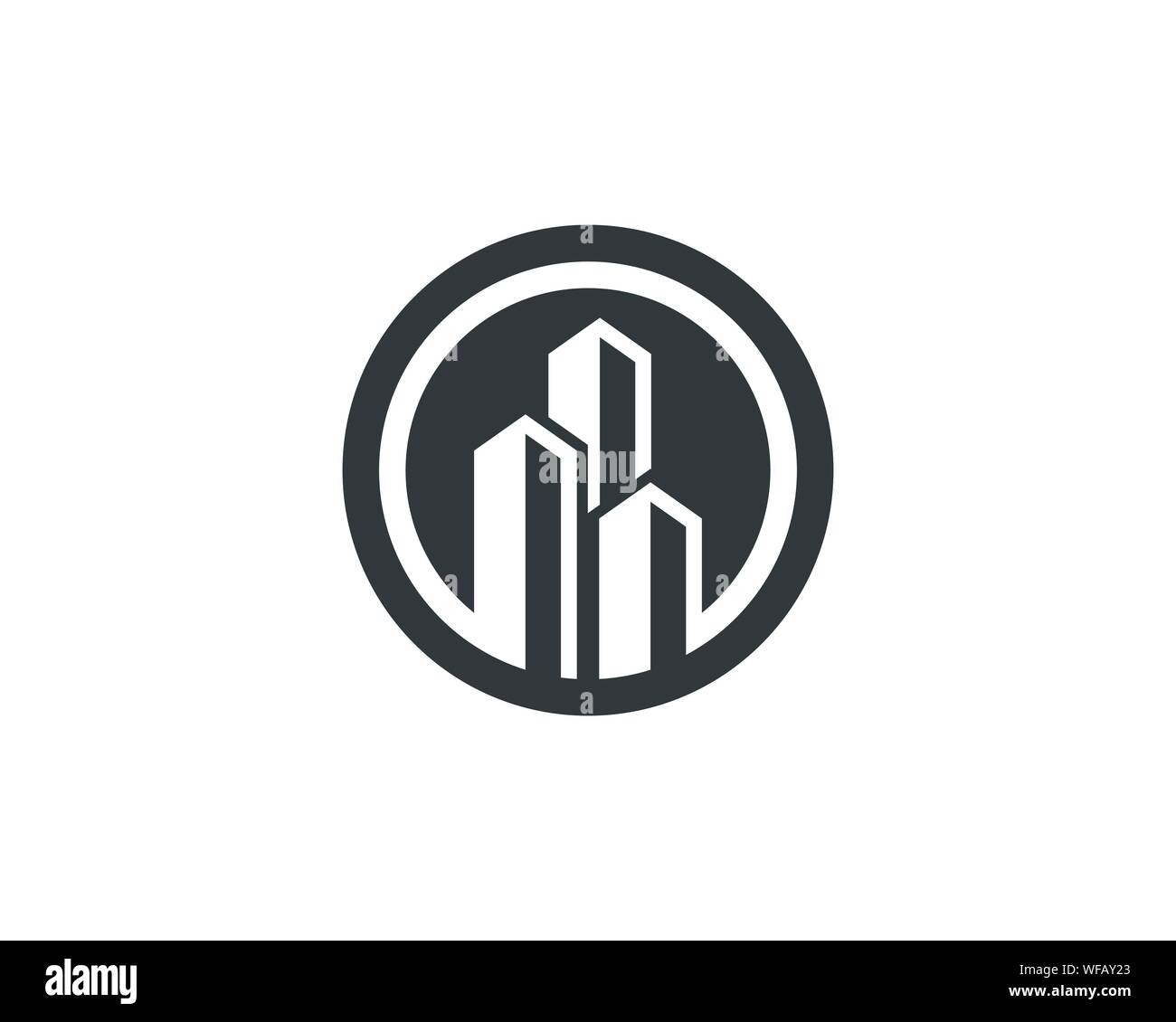 Immobilier , Immobilier Logo design Illustration de Vecteur