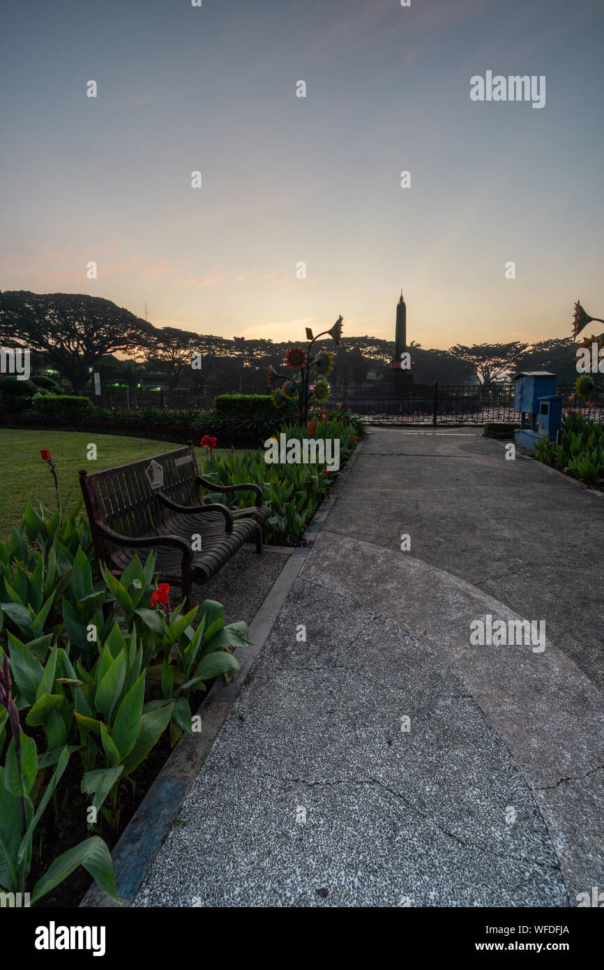 Monumen Balai Kota Tugu Malang Alun Alun situé dans le centre de la ville de Malang est de Java en Indonésie Banque D'Images