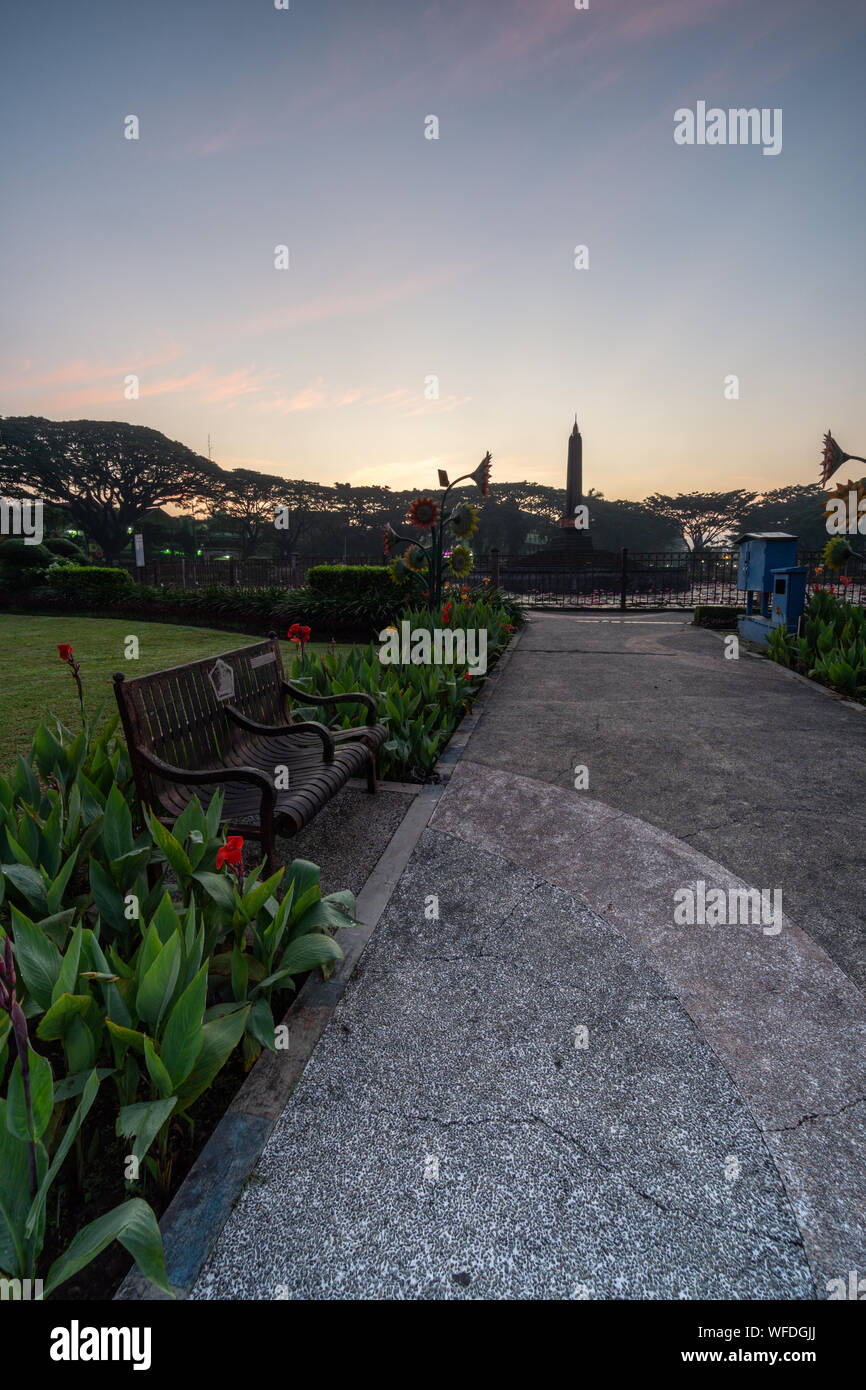 Monumen Balai Kota Tugu Malang Alun Alun situé dans le centre de la ville de Malang est de Java en Indonésie Banque D'Images