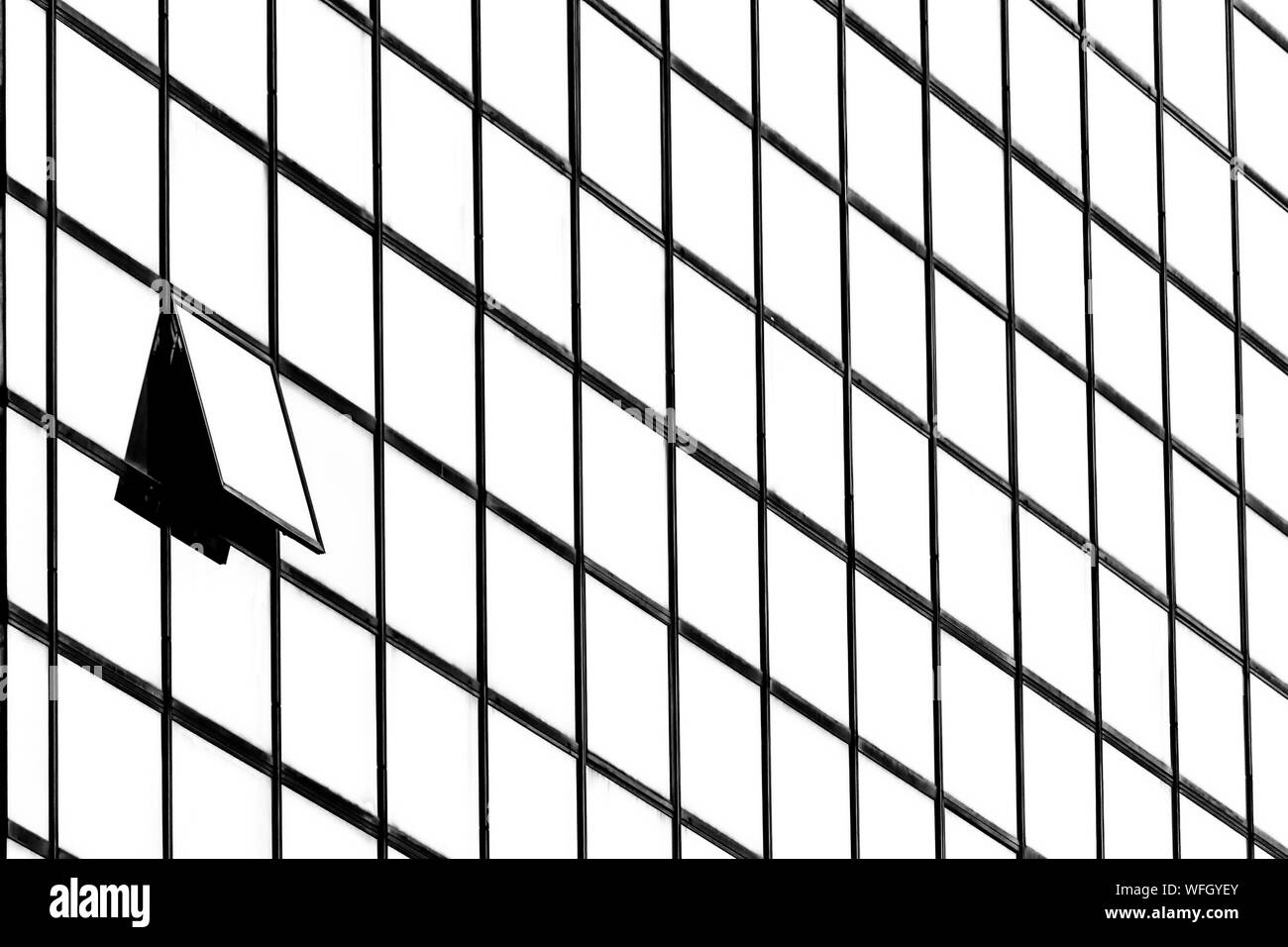 Close-up d'une fenêtre ouverte sur un gratte-ciel, en Indonésie Banque D'Images