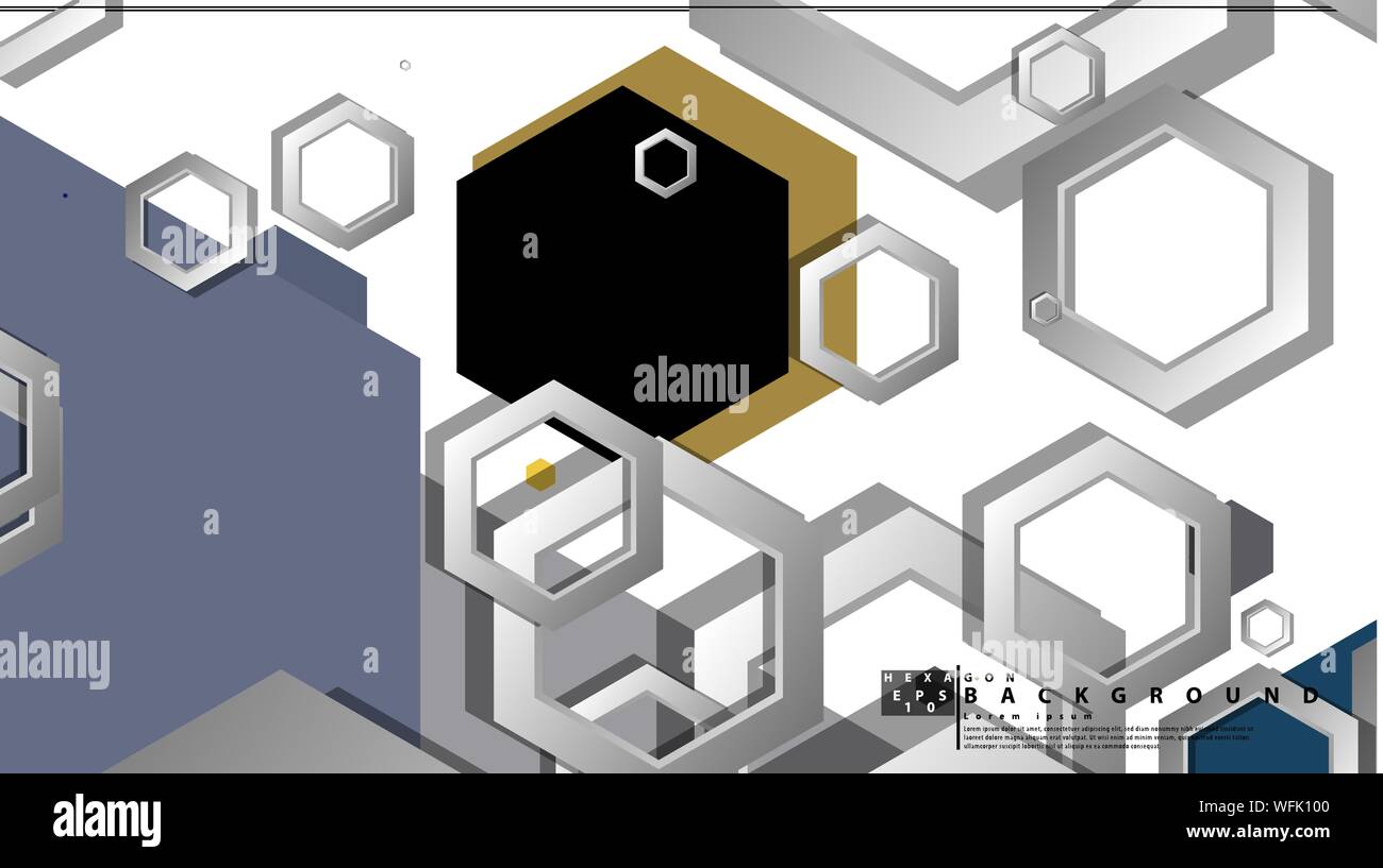 Résumé Contexte géométrique avec hexagon, moyen-âge composition de couleurs. Vector illustration Illustration de Vecteur