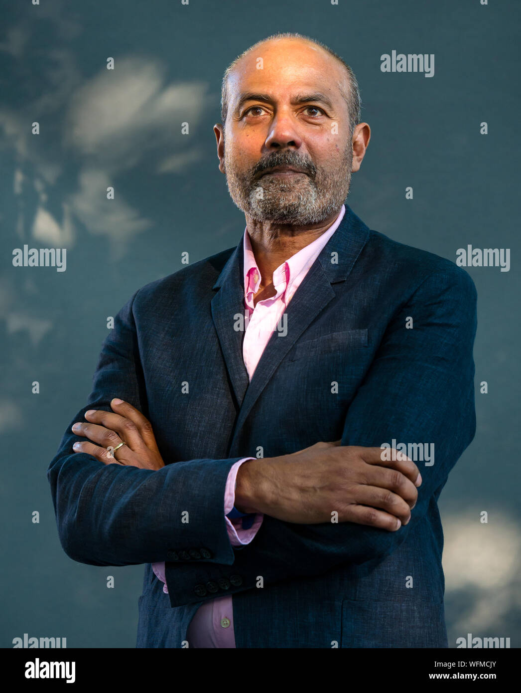 George Alagiah, newsreader, journaliste et présentatrice TV, Edinburgh International Book Festival 2019, Écosse, Royaume-Uni Banque D'Images