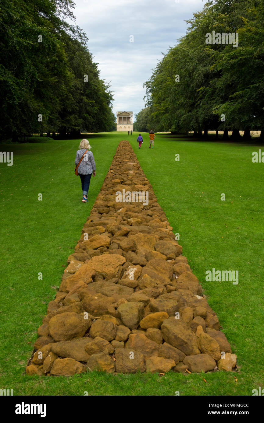 Houghton Houghton Hall Hall Richard Long Land Art sculpture Banque D'Images