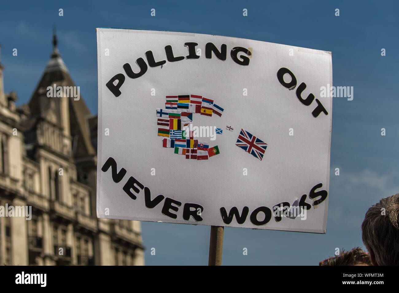 London,UK. 31 août 2019. Des milliers ont manifesté et bloqué des routes dans le centre de Londres une manifestation pour défendre la démocratie et contre la prorogation du Parlement. David Rowe/Alamy Live News. Banque D'Images