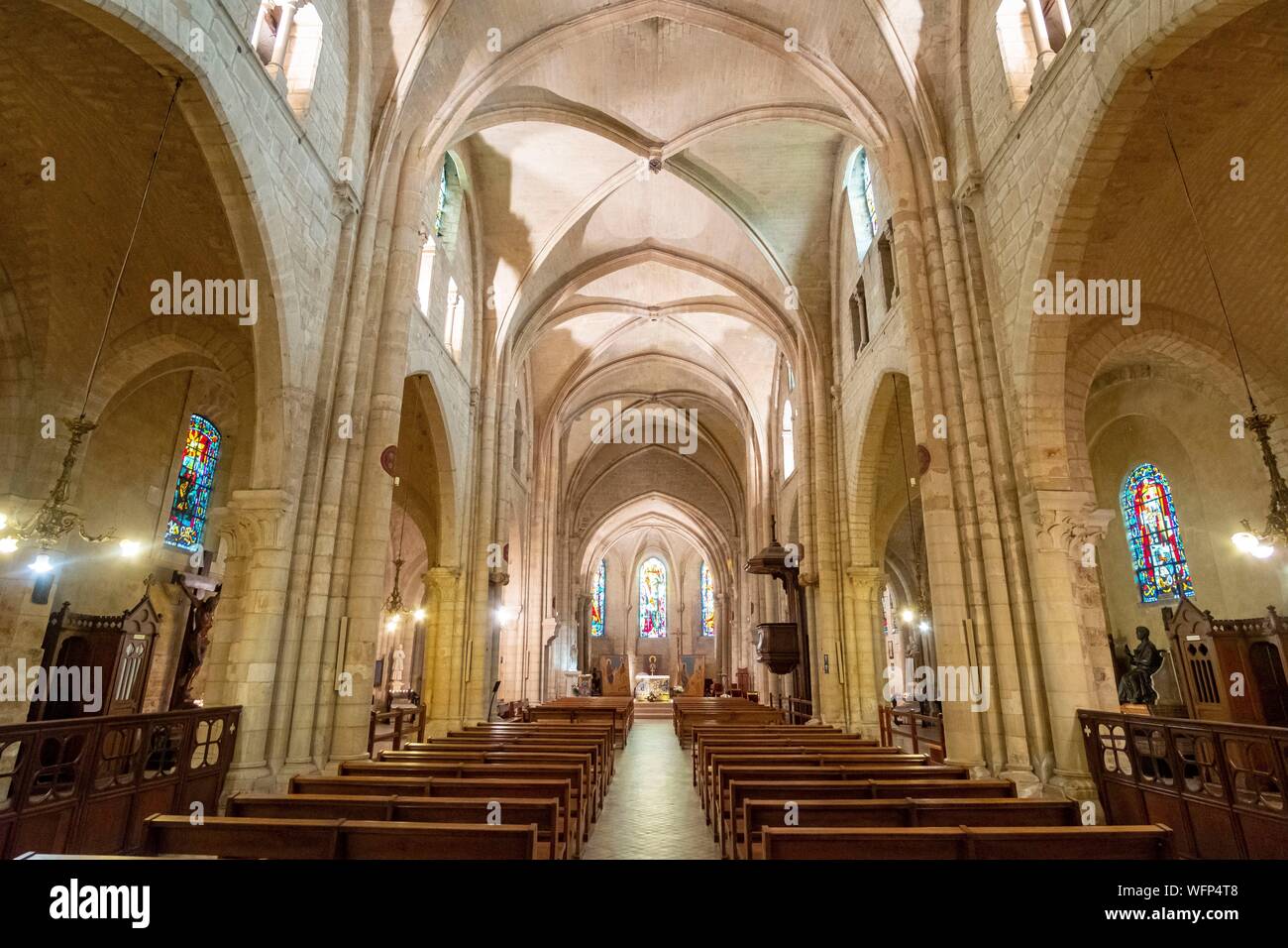 France, Paris, Butte Montmartre, paroisse Saint Pierre de Montmartre Banque D'Images