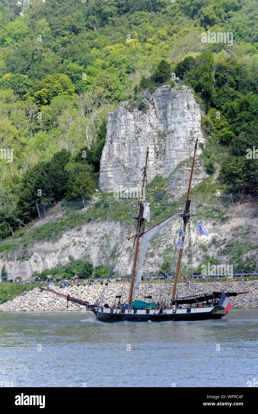 France, Seine Maritime (76), Rouen, Armada 2019, le vieux gréement sur la Seine Banque D'Images