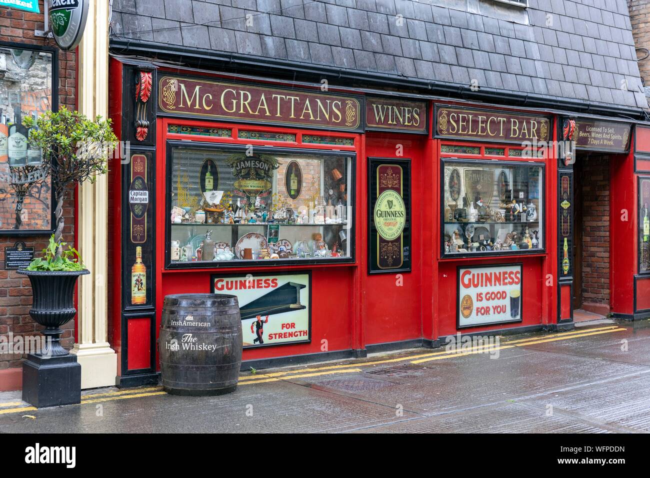 L'Irlande, Dublin, Fitzwilliam Lane, Grattans Mc Café Bar Pub Banque D'Images