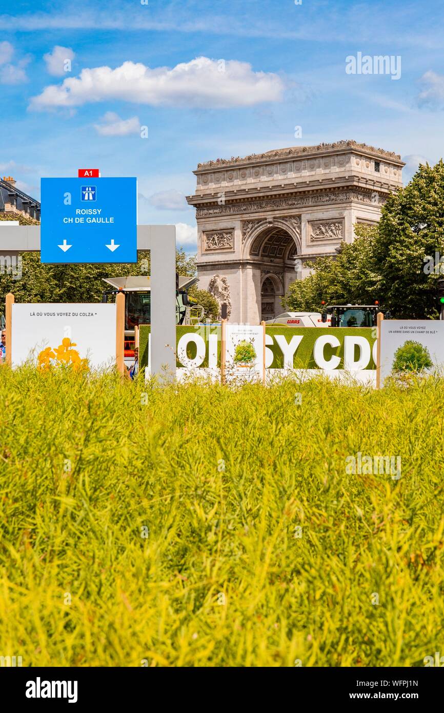 France, Paris, l'avenue Foch piétonne entièrement, BiodiversiTerre projet, une usine de 10 000 m² d'art par l'artiste Gad Weil du 3 au 5 juin 2017 Banque D'Images