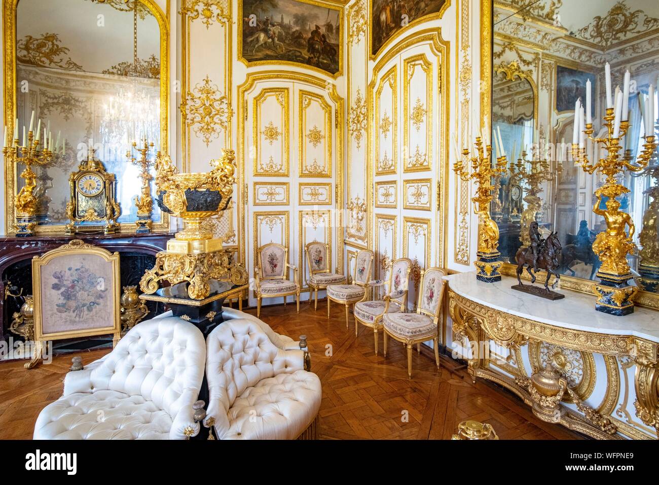 France, Oise, Chantilly, le château de Chantilly, le musée de Condé, le cabinet de Monsieur le Prince Banque D'Images