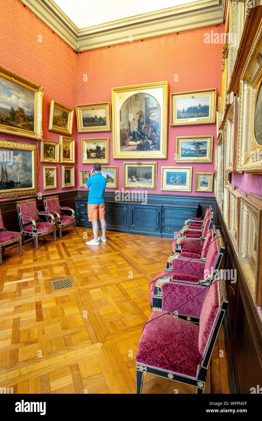France, Oise, Chantilly, le château de Chantilly, le musée de Condé, le cabinet de Giotto Banque D'Images