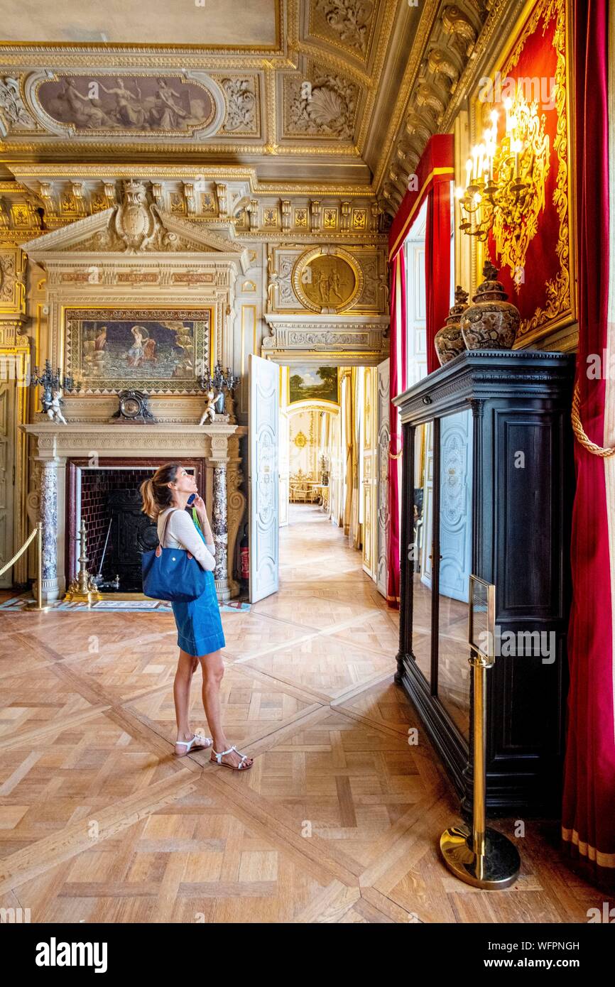 France, Oise, Chantilly, le château de Chantilly, le musée de Condé, Protections Hall Banque D'Images