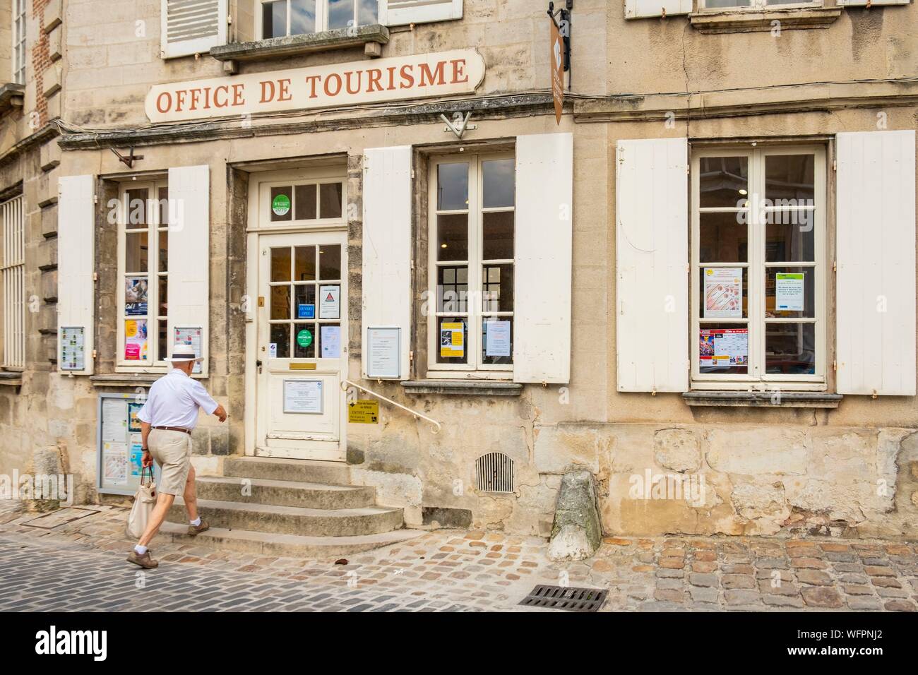 France, Oise, Senlis, le centre-ville historique Banque D'Images