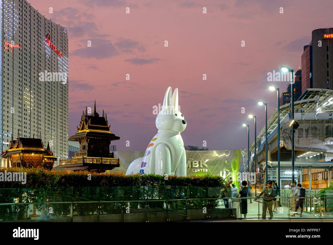 Thaïlande, Bangkok, Siam Square, le centre commercial MBK, Maja et Makrub, Khun Lolay matserpieces artiste Banque D'Images