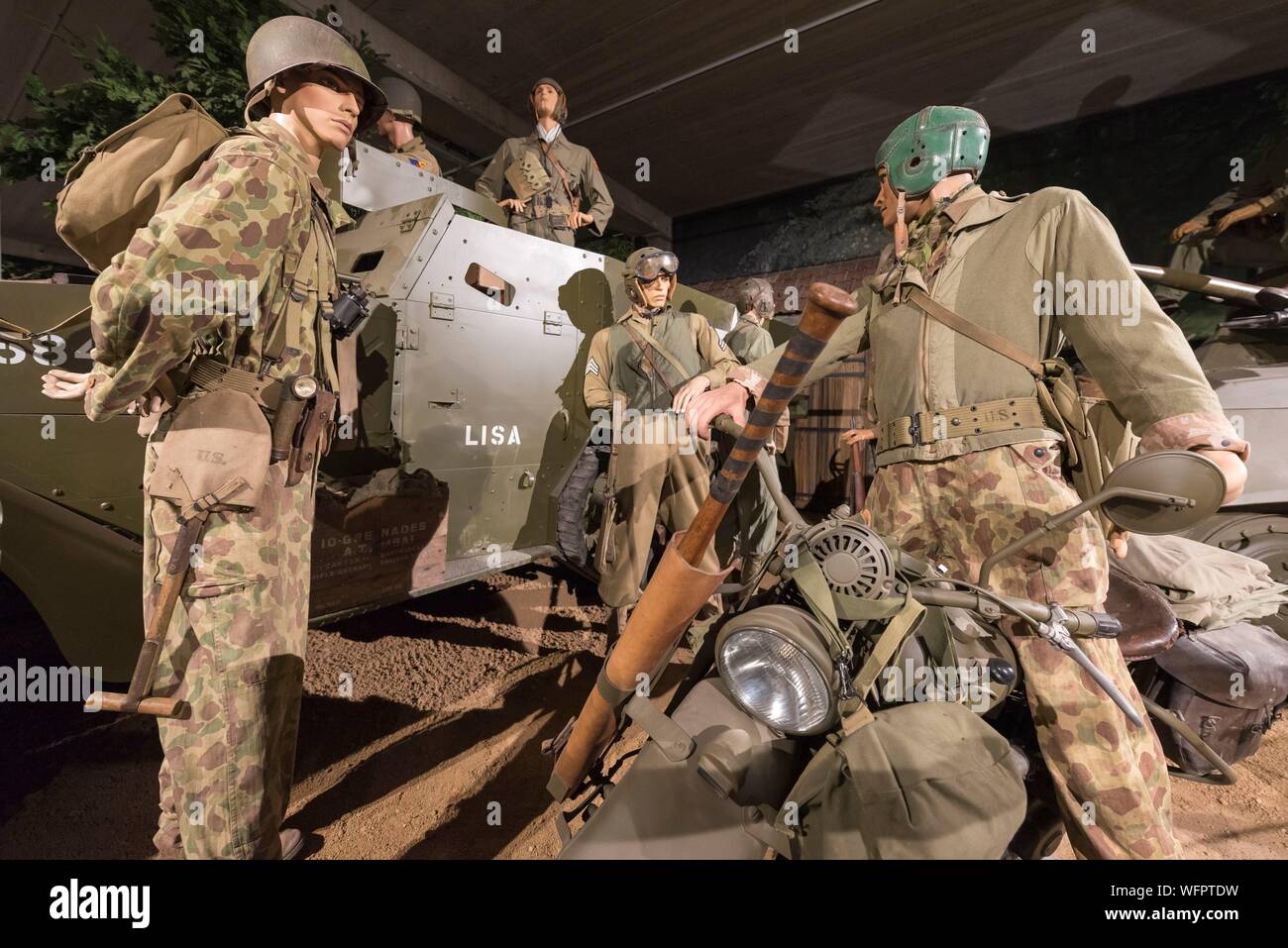 France, Manche, Cotentin, La Fourchette, la victoire de Normandie, Musée diorama de l'armée américaine, au cours de la Seconde Guerre mondiale Banque D'Images