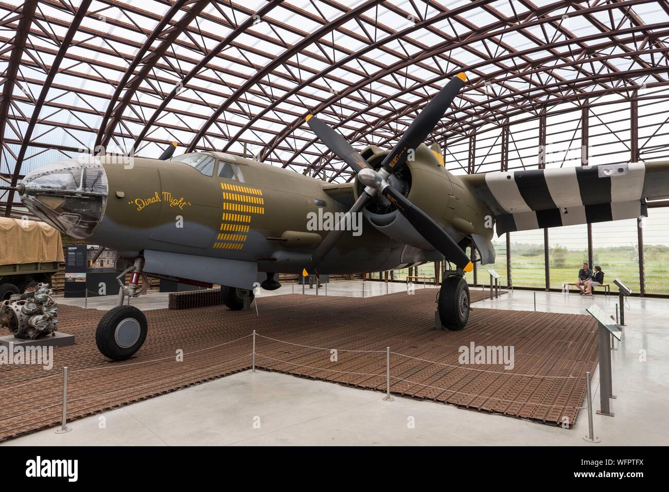 France, Manche, Cotentin, Sainte Marie du Mont, Utah Beach, Utah Beach Musée du débarquement, Martin B-26 Marauder, bombardier moyen bimoteur avion Banque D'Images