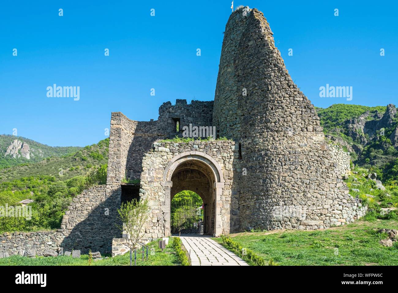 L'Arménie, Lorri région, monastère Akhtala, 10ème siècle monastère fortifié Banque D'Images