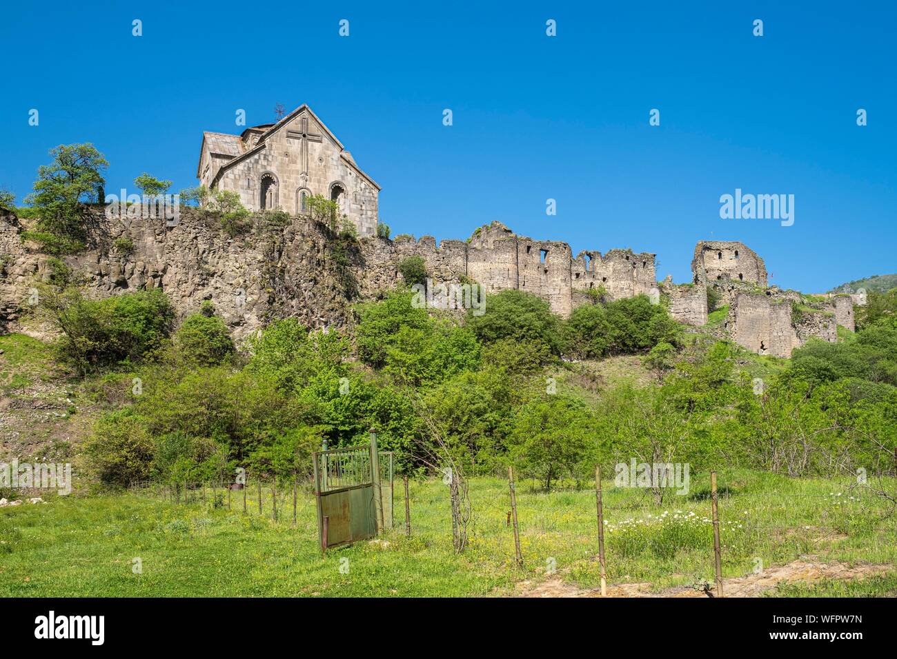 L'Arménie, Lorri région, monastère Akhtala, 10ème siècle monastère fortifié Banque D'Images