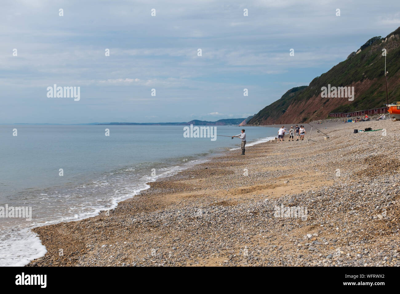 La plage de Branscombe, Devon, UK Banque D'Images