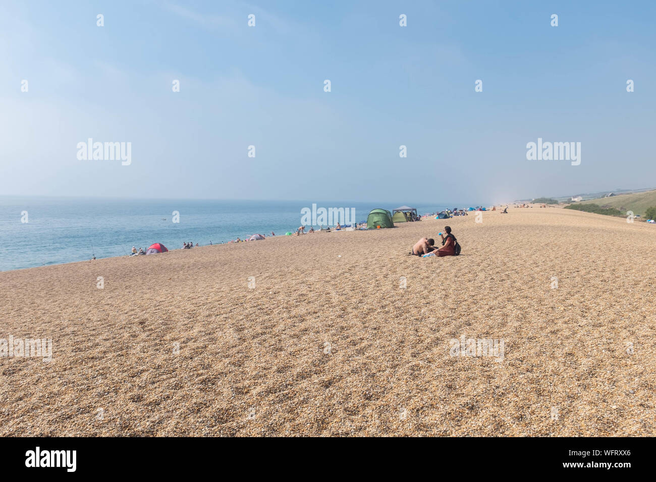 Plage de Chesil, Dorset, Angleterre Banque D'Images