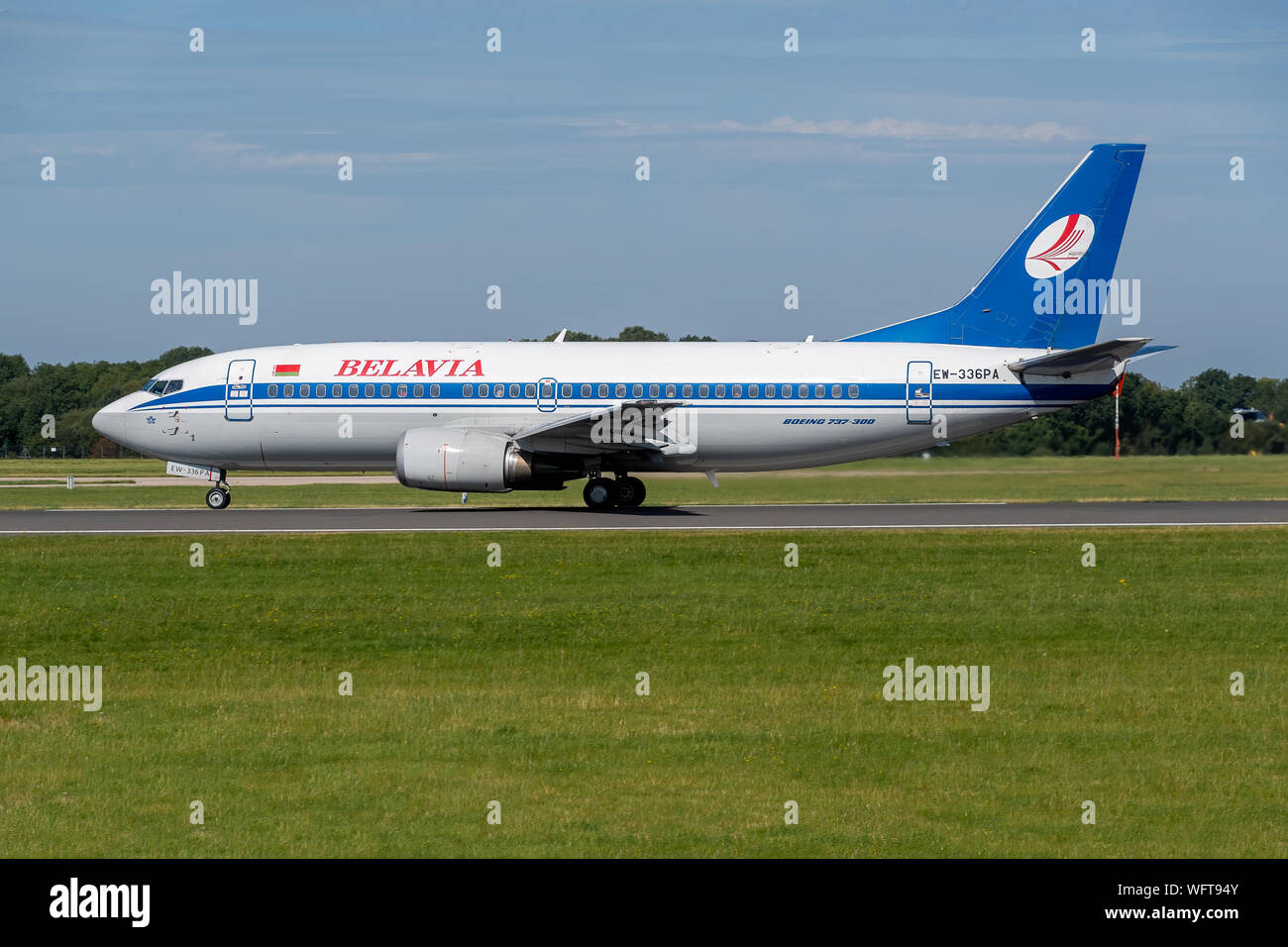 MANCHESTER, Royaume-Uni - 24 août 2019 : la compagnie Boeing 737 prêt à décoller Banque D'Images