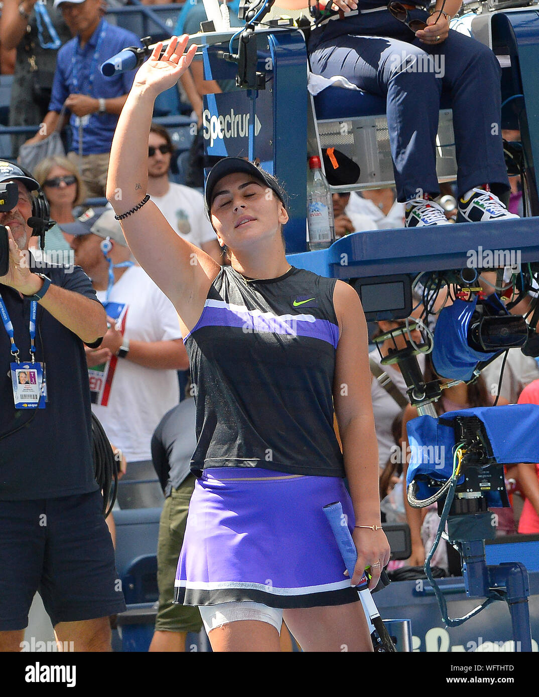 New York, USA. Août 31, 2019. Jour 6 Bianca Andreescu (CAN) dans le troisième match Crédit : Roger Parker/Alamy Live News Banque D'Images