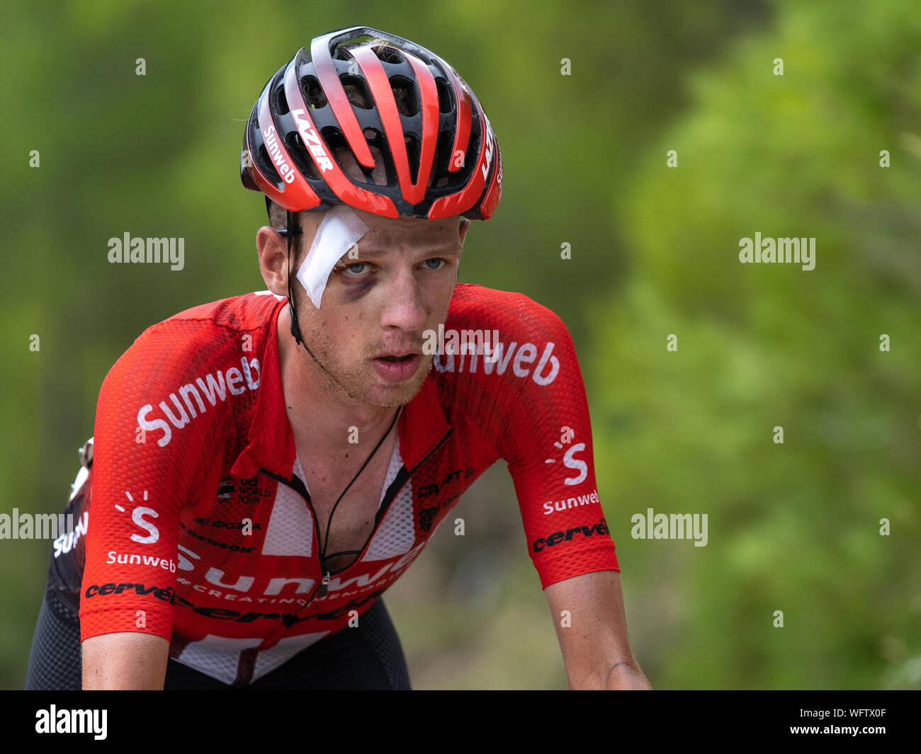 30 augustus 2019 Mas de la Costa, Espagne Vélo Vuelta 2019 30-08-2019: Ronde van Spanje: Onda: Mas de la Costa étape 7, équipe Sunweb, Vuelta a Espana 2019, Martijn Tusveld Banque D'Images