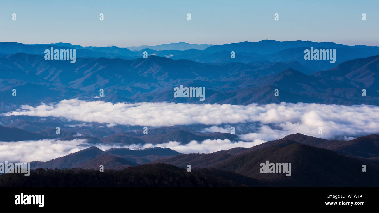 Vue du Clingmans Dome Tennessee au lever du soleil Banque D'Images