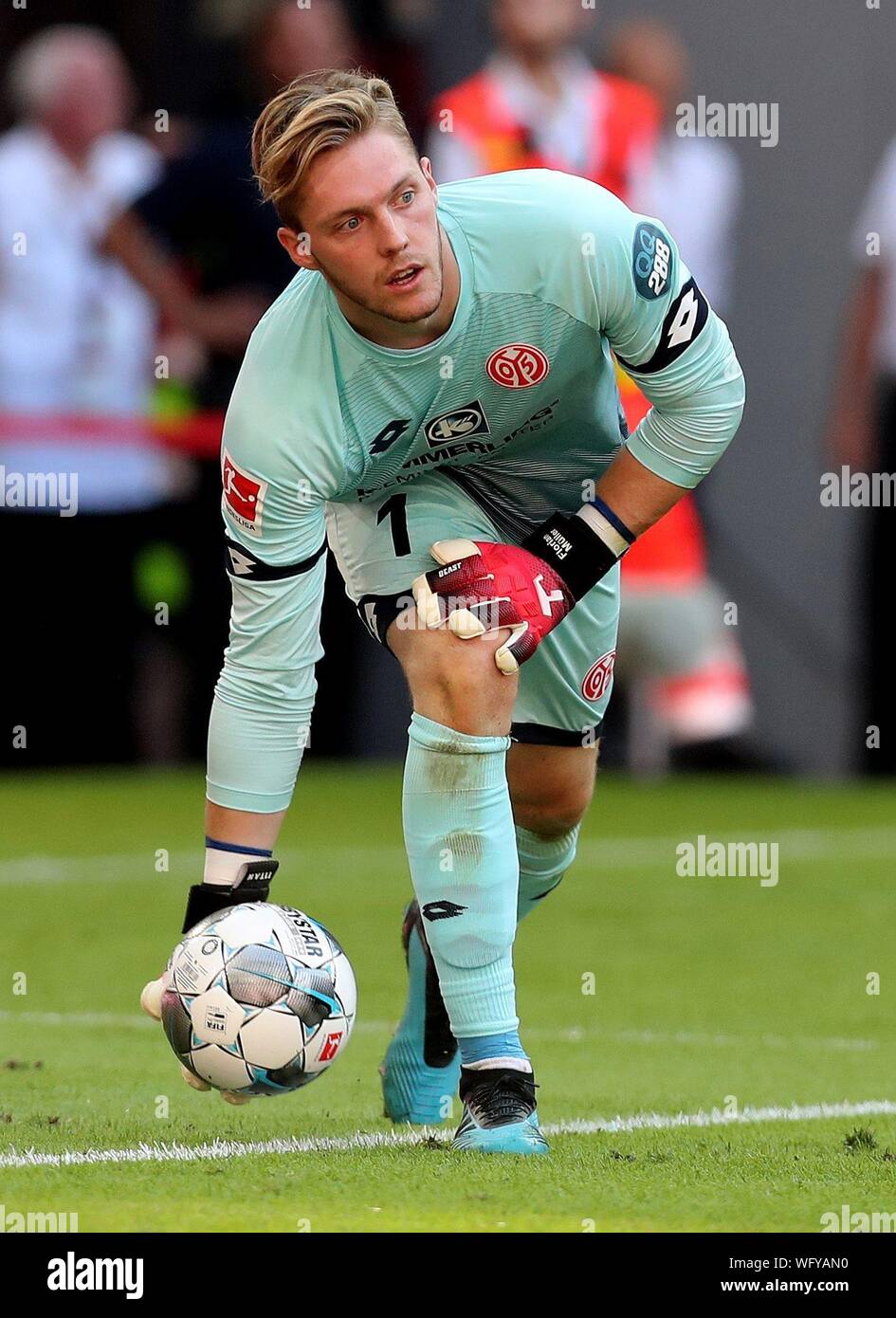 Munich, Allemagne. Août 31, 2019. firo : 31.08.2019, football, 1.Bundesliga, la saison 2019/2020, Bayern Munich - 1. FSV FSV FSV Mainz 05 6 : 1, Florian Muller, FC Bayern Munich, Bayern, FCB, Munich, Munich, simple action, l'utilisation dans le monde entier | Credit : dpa/Alamy Live News Banque D'Images