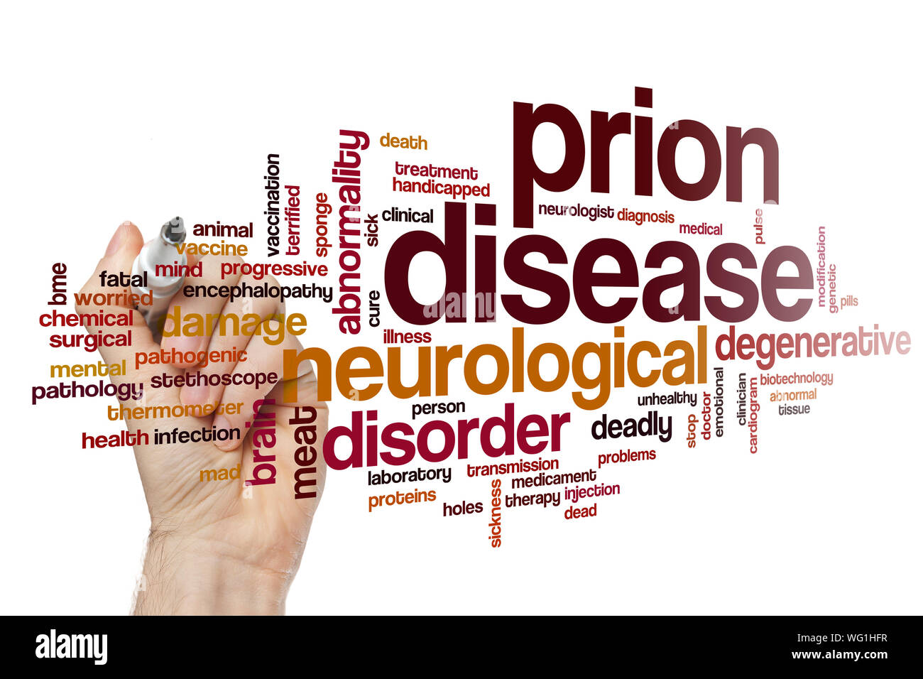 Les maladies à prions, mot concept cloud Banque D'Images