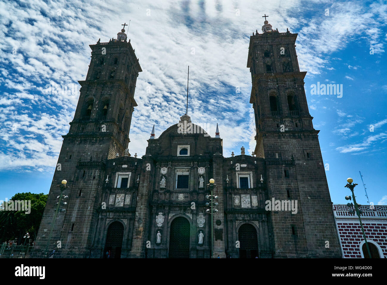 Cathédrale de Puebla avec l'objectif G Banque D'Images