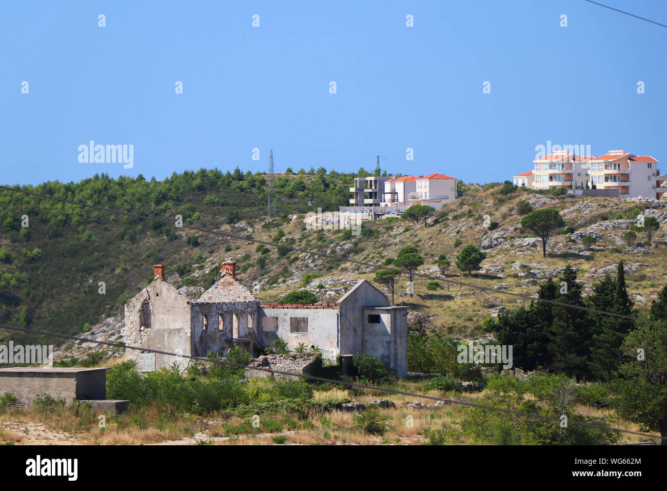 Ivantia, une ville de Bosnie-Herzégovine, juste en face de la frontière de la Croatie, est maintenant la récupération de graves destructions causées pendant la guerre des Balkans Banque D'Images
