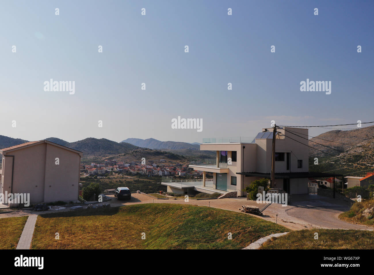 Ivantia, une ville de Bosnie-Herzégovine, juste en face de la frontière de la Croatie, est maintenant la récupération de graves destructions causées pendant la guerre des Balkans Banque D'Images