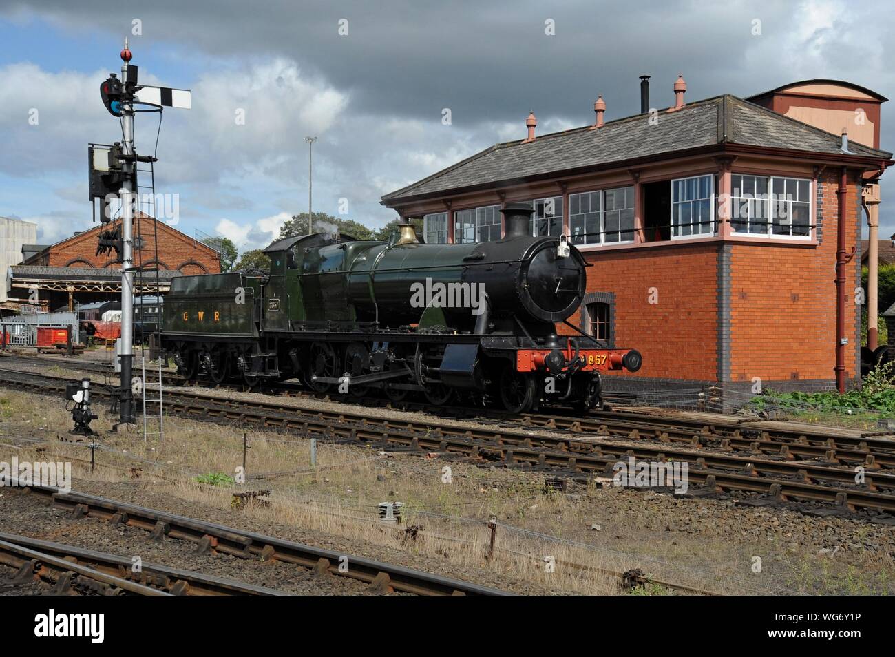 2857 locomotives de fret lourd GWR à Kidderminster Station sur la Severn Valley Railway, 31 août 2019 Banque D'Images