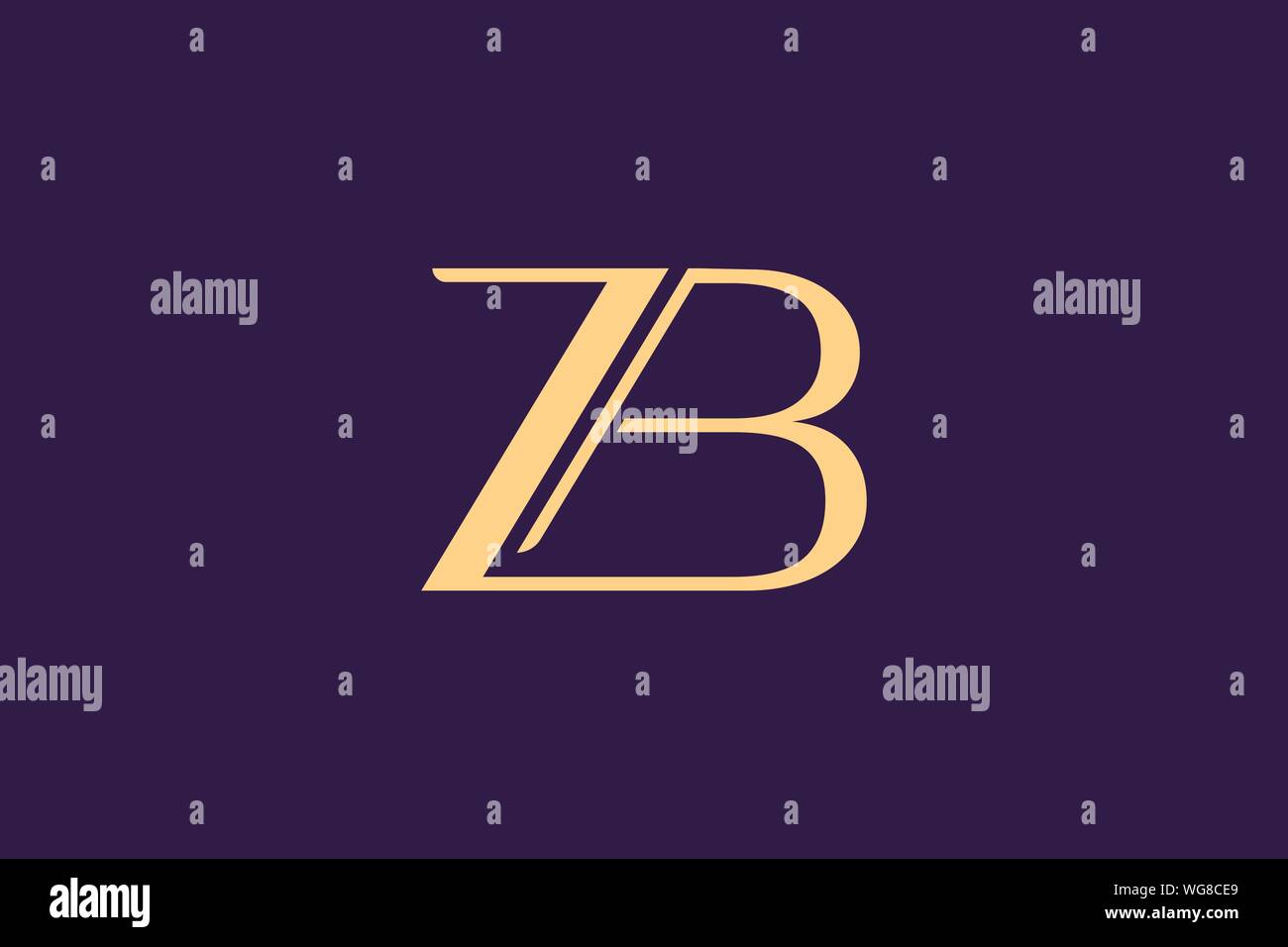 Innovation créative Lettre initiale ZB logo BZ. Monogramme de luxe minimal. Professional conception initiale. Caractères de la classe affaires. Symbole de l'alphabet. Illustration de Vecteur